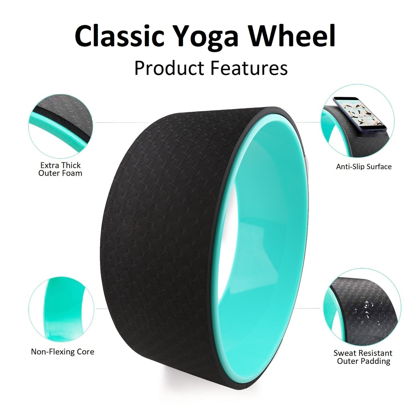 Buy Classic Yoga Wheel - Transform Your Practice and Relieve Back Pain | Big J Fitness